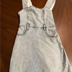 Alice + Olivia Light Blue Kids Overall Dress
